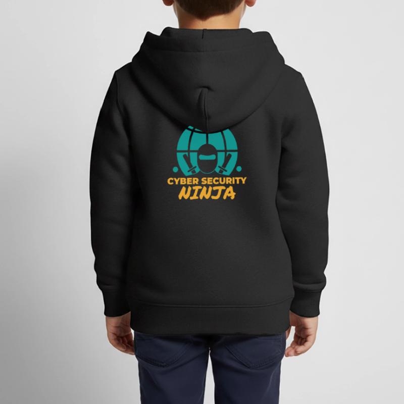 Cyber security ninja Programming Computer Science Kids Premium Organic Zip-up Hoodie