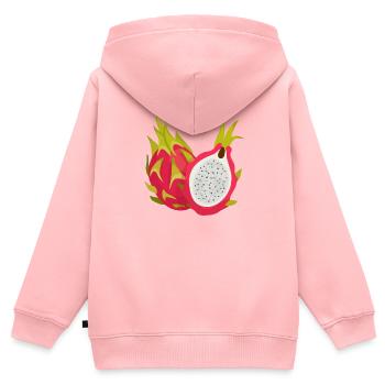 Fruits du Dragon - Sweat Premium à capuche zippé enfant bio - rose - Dos - AI Model Kid Female (0cm)