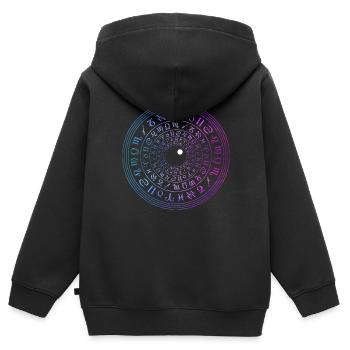 L’œil de l’univers - Sweat Premium à capuche zippé enfant bio - noir - Dos - AI Model Kid Male (0cm)