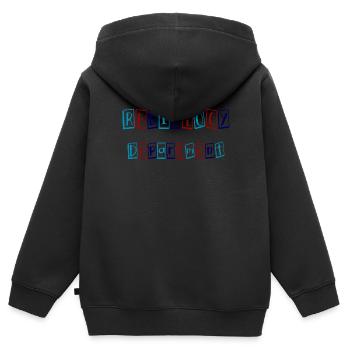 Service de radiologie - Sweat Premium à capuche zippé enfant bio - noir - Dos - AI Model Kid Male (0cm)