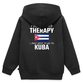 Cuba - Sweat Premium à capuche zippé enfant bio - noir - Dos - AI Model Kid Male (0cm)