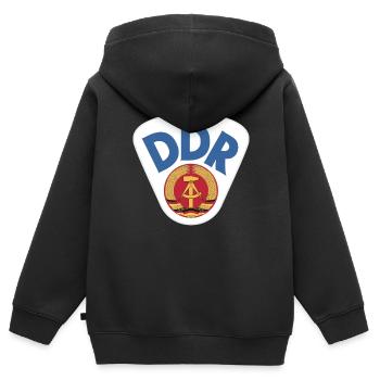 Wappen der DDR Deutschen Demokratischen Republik - Kinder Premium Organic Zip Hoodie - Schwarz - Hinten - AI Model Kid Male (0cm)