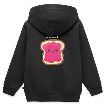 Erdnussbutter Peanut Butter Marmelade Geschenk - Kinder Premium Organic Zip Hoodie - Schwarz - Hinten - AI Model Kid Male (0cm)