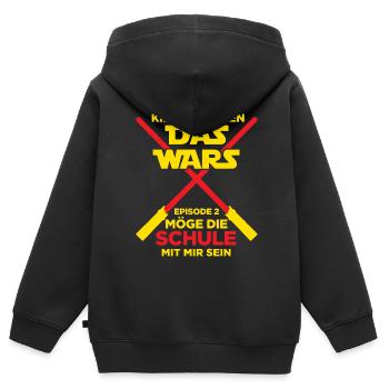 Einschulung Schulanfang Kindergarten Schulstart - Kinder Premium Organic Zip Hoodie - Schwarz - Hinten - AI Model Kid Male (0cm)