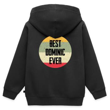 Best Dominic Ever - Kinder Premium Organic Zip Hoodie - Schwarz - Hinten - AI Model Kid Male (0cm)
