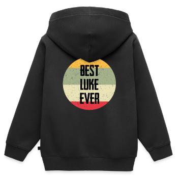 Best Luke Ever - Kinder Premium Organic Zip Hoodie - Schwarz - Hinten - AI Model Kid Male (0cm)