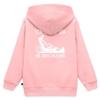 Ich kenn da ne Abkürzung - Kinder Premium Organic Zip Hoodie - Rosa - Hinten - AI Model Kid Female (0cm)