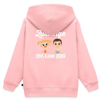 Stolzer Papa Tochter Vater Sohn Geschenk Spruch - Kinder Premium Organic Zip Hoodie - Rosa - Hinten - AI Model Kid Female (0cm)