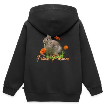 felices pascuas - Kinder Premium Organic Zip Hoodie - Schwarz - Hinten - AI Model Kid Male (0cm)