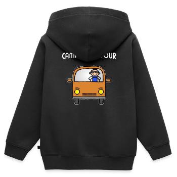 Wohnmobil Urlaub - Camper on Tour - Kinder Premium Organic Zip Hoodie - Schwarz - Hinten - AI Model Kid Male (0cm)