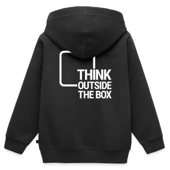 Sortez des sentiers battus - Sweat Premium à capuche zippé enfant bio - noir - Dos - AI Model Kid Male (0cm)