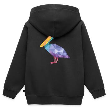 Ente - Kinder Premium Organic Zip Hoodie - Schwarz - Hinten - AI Model Kid Male (0cm)