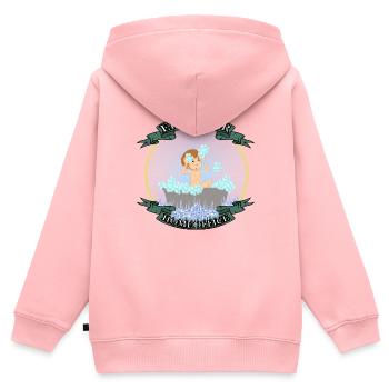 eisbader crazy eisbär home winterbaden winterbader - Kinder Premium Organic Zip Hoodie - Rosa - Hinten - AI Model Kid Female (0cm)