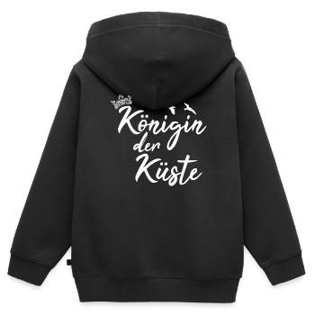 Königin der Küste Seefrau - Kinder Premium Organic Zip Hoodie - Schwarz - Hinten - AI Model Kid Male (0cm)