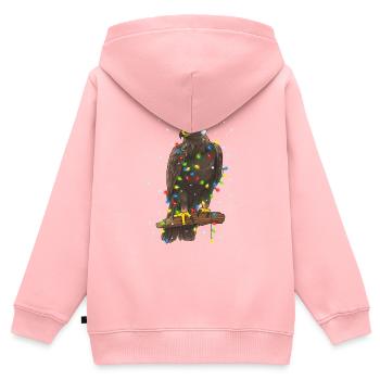 Adler Weihnachten Greifvogel Raubvogel Xmas - Kinder Premium Organic Zip Hoodie - Rosa - Hinten - AI Model Kid Female (0cm)