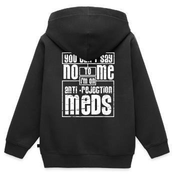 Irrésistible avec les médicaments de rejet - Sweat Premium à capuche zippé enfant bio - noir - Dos - AI Model Kid Male (0cm)