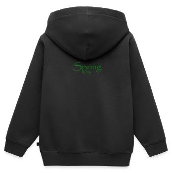 spring - Sweat Premium à capuche zippé enfant bio - noir - Dos - AI Model Kid Male (0cm)