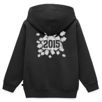 2015 - Kids Premium Organic Zip-up Hoodie - black - Back - AI Model Kid Male (0cm)