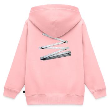 Folding rule - Kids Premium Organic Zip-up Hoodie - rose - Back - AI Model Kid Female (0cm)