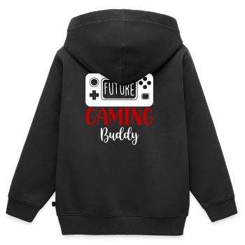 Zukunftszocker Spielekonsole Sprüche Baby Kinder - Kinder Premium Organic Zip Hoodie - Schwarz - Hinten - AI Model Kid Male (0cm)