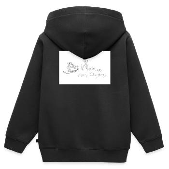 best basic ideas - Kinder Premium Organic Zip Hoodie - Schwarz - Hinten - AI Model Kid Male (0cm)