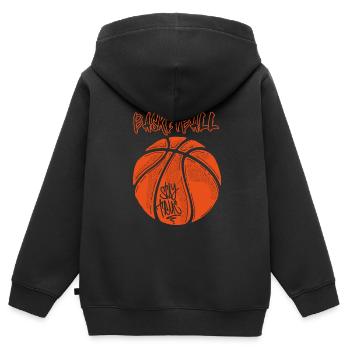 Basket-ball - Sweat Premium à capuche zippé enfant bio - noir - Dos - AI Model Kid Male (0cm)