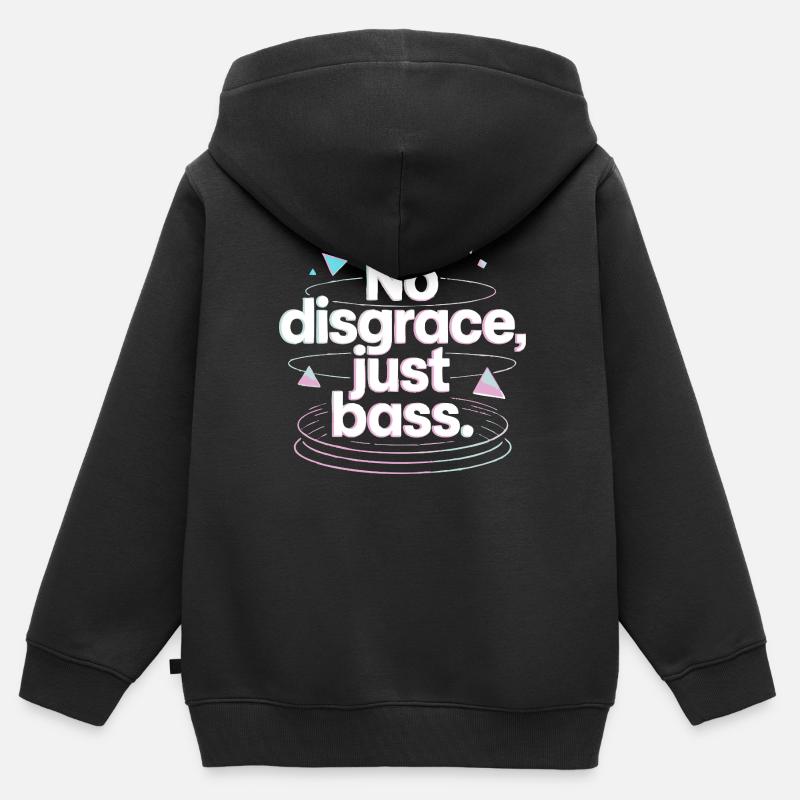 Pas de disgrâce, juste de la basse rétro - Sweat Premium à capuche zippé enfant bio - noir