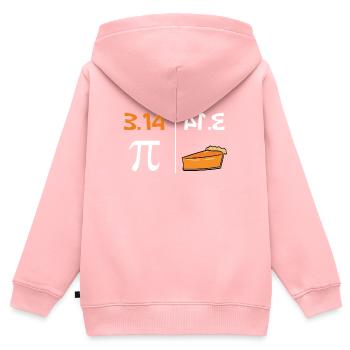 Pi Pie - Sweat Premium à capuche zippé enfant bio - rose - Dos - AI Model Kid Female (0cm)