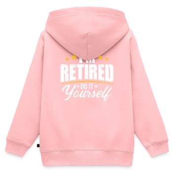 Pension - Sweat Premium à capuche zippé enfant bio - rose - Dos - AI Model Kid Female (0cm)