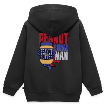 Peanut Butter Man - Kinder Premium Organic Zip Hoodie - Schwarz - Hinten - AI Model Kid Male (0cm)