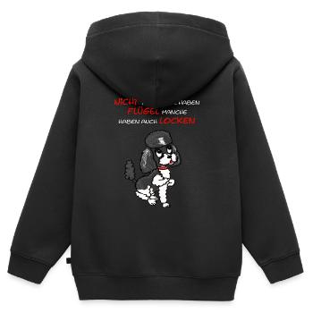 Not all angels have wings - Kids Premium Organic Zip-up Hoodie - black - Back - AI Model Kid Male (0cm)