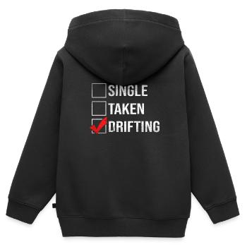 Dérive à une seule prise de voiture Dérive de course - Sweat Premium à capuche zippé enfant bio - noir - Dos - AI Model Kid Male (0cm)