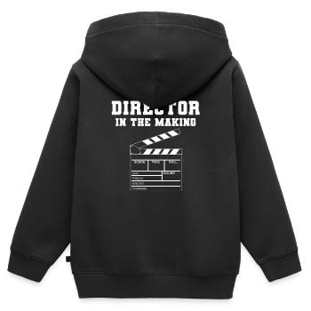 Director in the making Regie Regisseur Filmemacher - Kinder Premium Organic Zip Hoodie - Schwarz - Hinten - AI Model Kid Male (0cm)