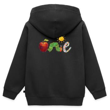 Apple Worm Palette One Baby - Kinder Premium Organic Zip Hoodie - Schwarz - Hinten - AI Model Kid Male (0cm)