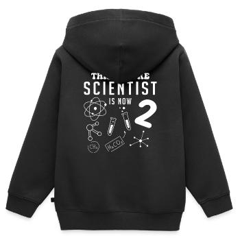 Diese wissenschaftliche Zukunft ist 2 - Kinder Premium Organic Zip Hoodie - Schwarz - Hinten - AI Model Kid Male (0cm)