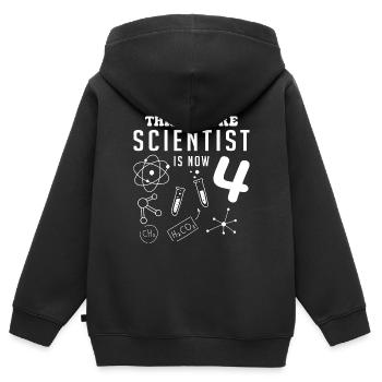 Diese wissenschaftliche Zukunft ist 4 - Kinder Premium Organic Zip Hoodie - Schwarz - Hinten - AI Model Kid Male (0cm)
