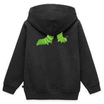 Caterpillar - Kids Premium Organic Zip-up Hoodie - black - Back - AI Model Kid Male (0cm)