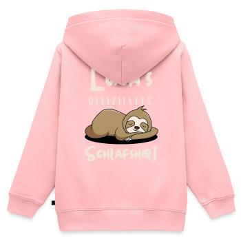 Luca Schlafshirt - Kinder Premium Organic Zip Hoodie - Rosa - Hinten - AI Model Kid Female (0cm)