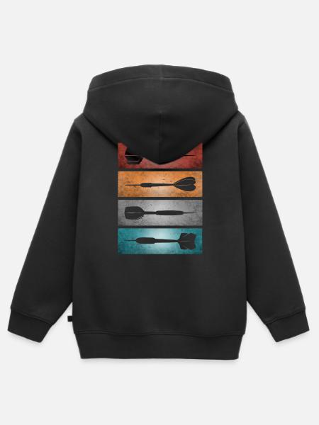 Darts und Dartpfeile - Kinder Premium Organic Zip Hoodie - Schwarz