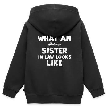 This Is What An Awesome Sister I... - Kinder Premium Organic Zip Hoodie - Schwarz - Hinten - AI Model Kid Male (0cm)