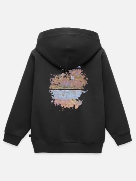 Holz - Kinder Premium Organic Zip Hoodie - Schwarz