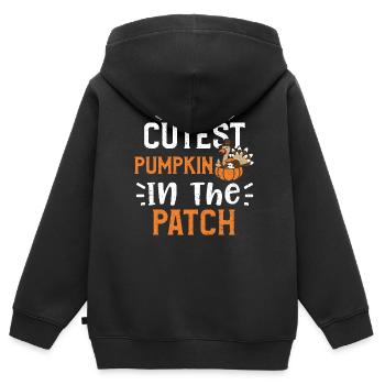 Cutest Pumpkin In The Patch - Kids Premium Organic Zip-up Hoodie - black - Back - AI Model Kid Male (0cm)