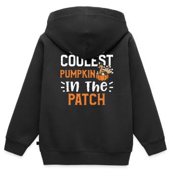 Coolest Pumpkin In The Patch - Kids Premium Organic Zip-up Hoodie - black - Back - AI Model Kid Male (0cm)