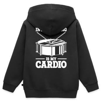 Tenor Schlagzeuger | Tenortrommel Band Geschenk - Kinder Premium Organic Zip Hoodie - Schwarz - Hinten - AI Model Kid Male (0cm)