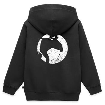 Tapir Tapire Zootier - Kinder Premium Organic Zip Hoodie - Schwarz - Hinten - AI Model Kid Male (0cm)