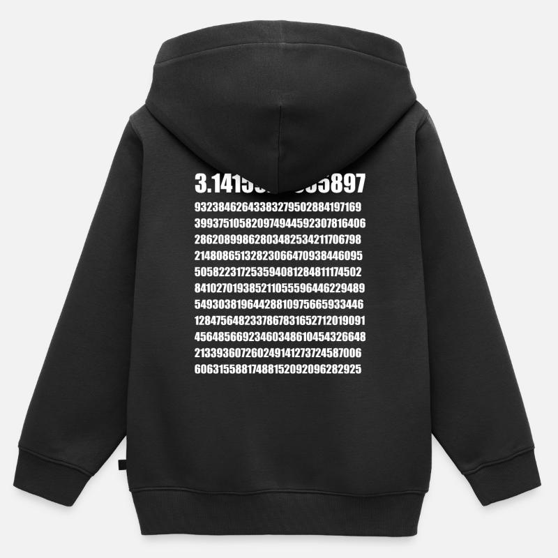 Cadeau de maths Pi Pi - Sweat Premium à capuche zippé enfant bio - noir