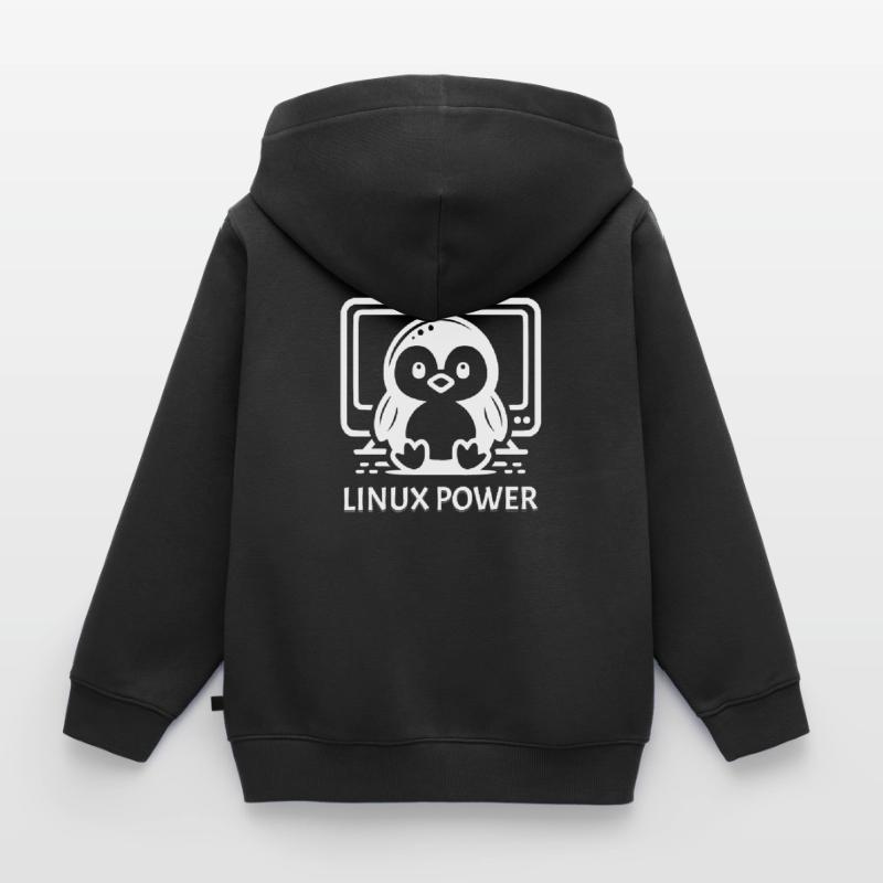 Linux Power Kids Premium Organic Zip-up Hoodie