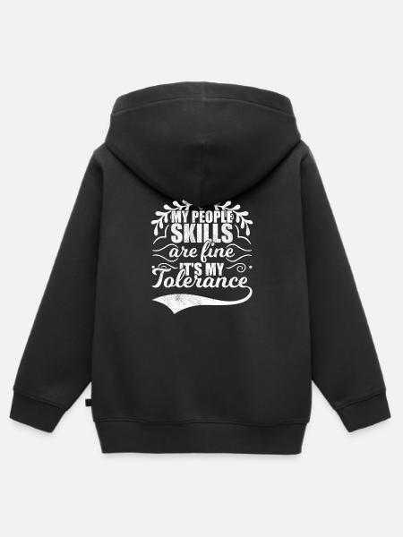 Compétence sociale, tolérance, tolérance, acceptation - Sweat Premium à capuche zippé enfant bio - noir