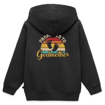 Patentante - Kinder Premium Organic Zip Hoodie - Schwarz - Hinten - AI Model Kid Male (0cm)