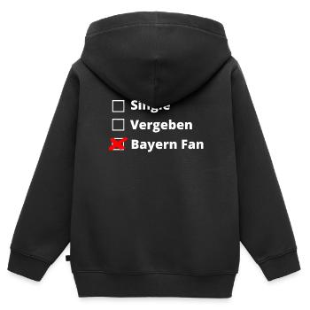 Bayern Fan statt vergeben - Kinder Premium Organic Zip Hoodie - Schwarz - Hinten - AI Model Kid Male (0cm)